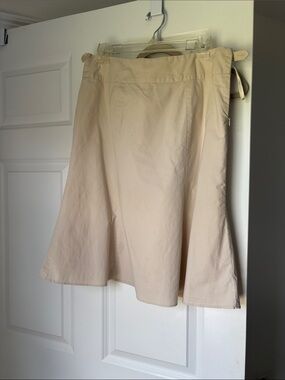 GAP Light Cream A-Line Midi Skirt